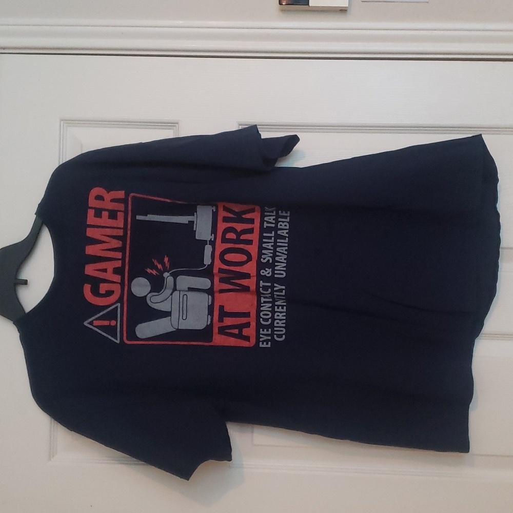 "Gamer at work" t shirt